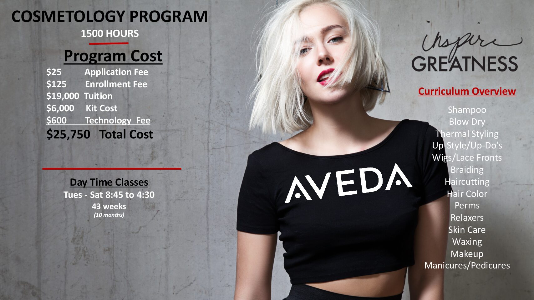 Aveda Institute Cosmetology School in Maryland Cost and Curriculum